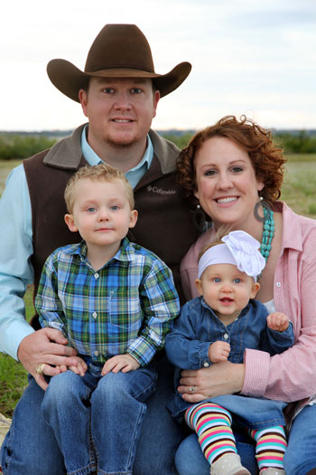 Jeff and Lauren Bedwell with their two children.